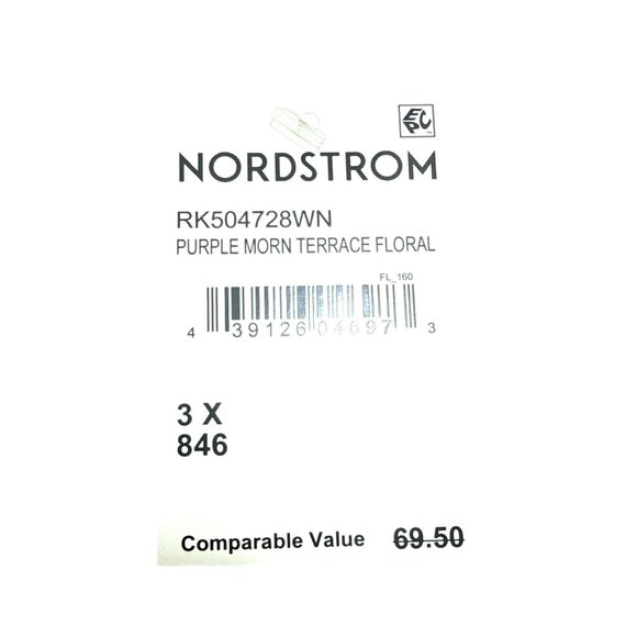 Nordstrom Womens Purple Floral Long Sleeve Crepe Button Up Blouse Plus Sz 3X New - Picture 6 of 7